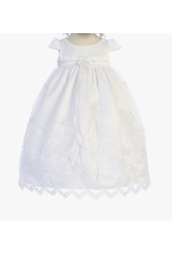 Kid's Dream White Cross Embroidered Christening Gown| Small