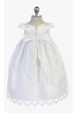 Kid's Dream White Cross Embroidered Christening Gown| Large