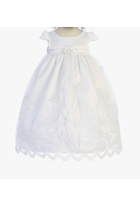 Kid's Dream White Cross Embroidered Christening Gown| Medium