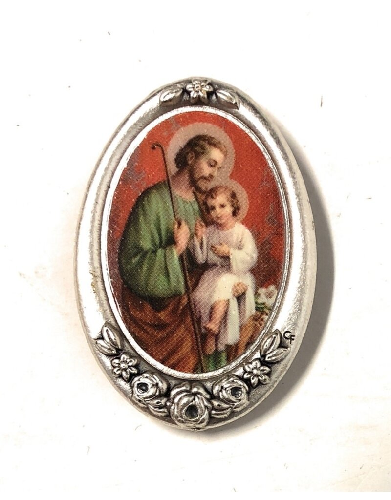 Costa Articoli Religiosi Oval Metal Magnet | St. Joseph