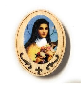 Costa Articoli Religiosi Oval Wooden Magnet | St. Therese