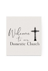 Crows Nest Atelier Welcome To Our Domestic Church Swedish Dishcloth