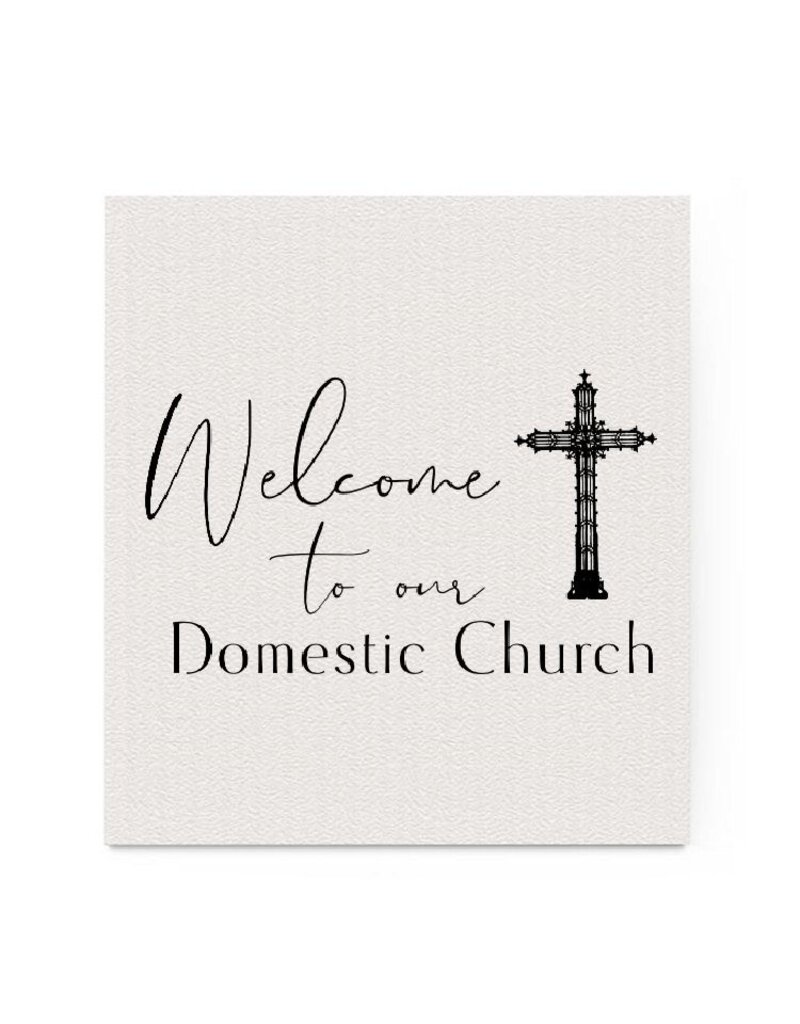 Crows Nest Atelier Welcome To Our Domestic Church Swedish Dishcloth