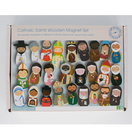 Shining Light Dolls Wooden Magnet Set: Catholic Saints
