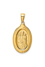 14k Saint Joseph Medal Pendant