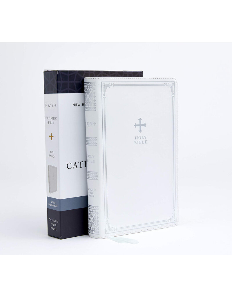 Catholic Bible Press NRSV Catholic Gift Bible (Comfort Print) - White Leathersoft