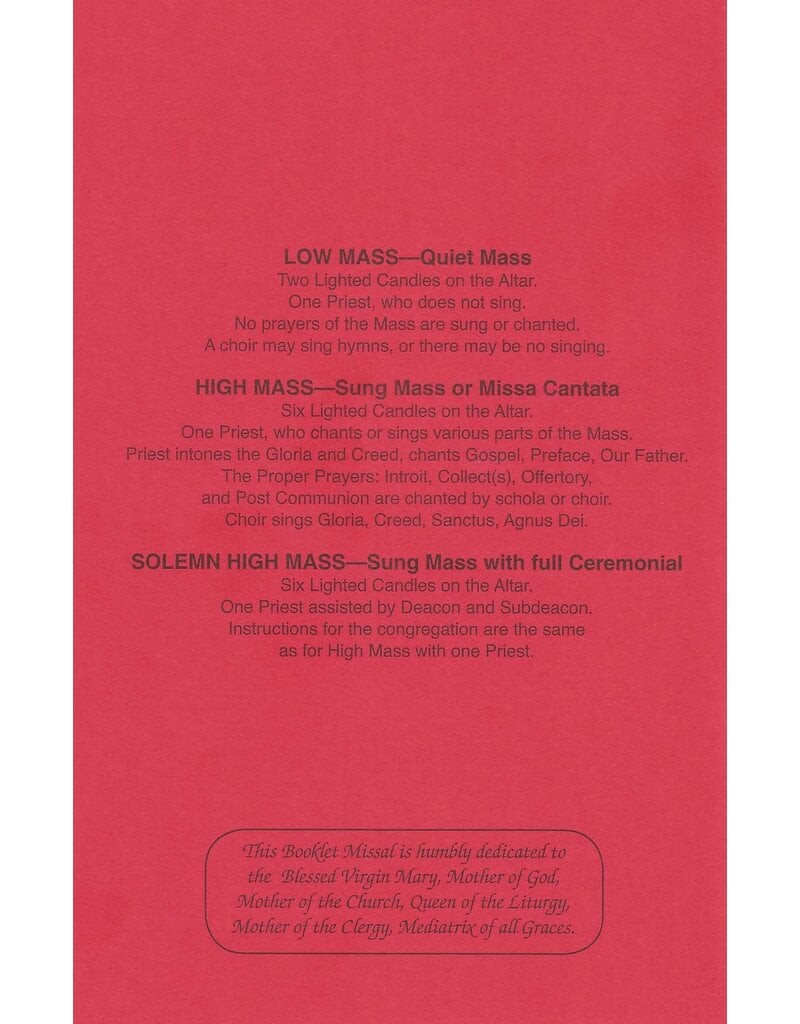 Oremus Mercy Latin-English Booklet Missal (Paperback)