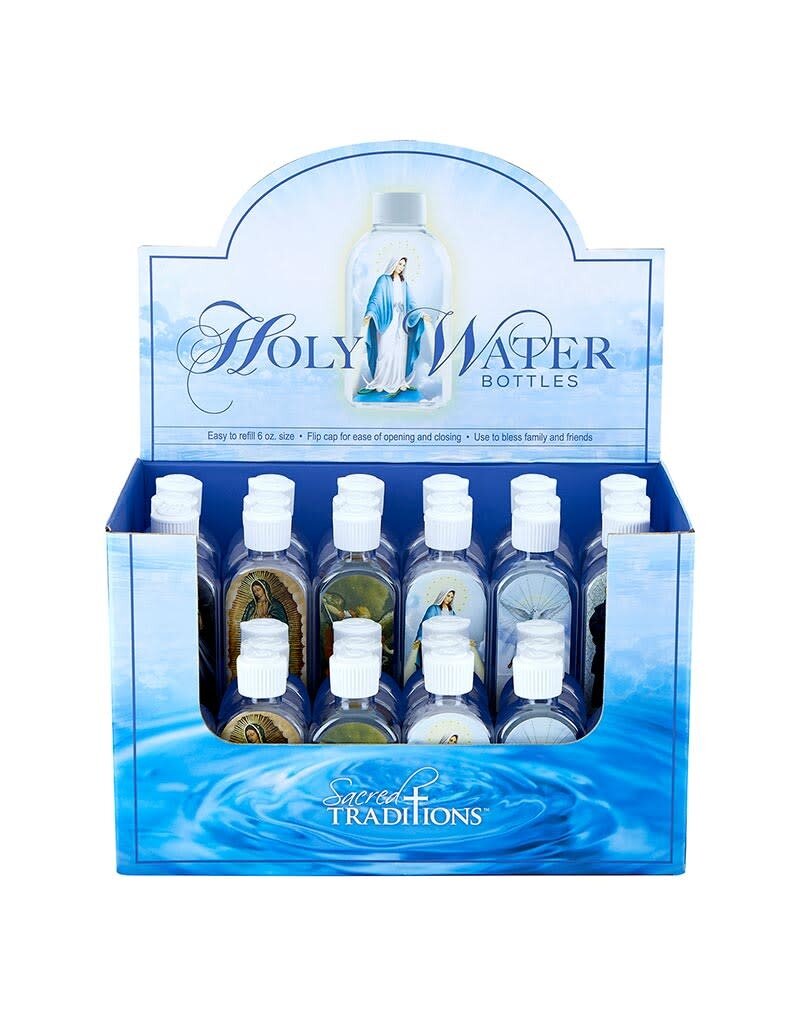 Sacred Traditions 6oz Assorted Holy Water Bottle