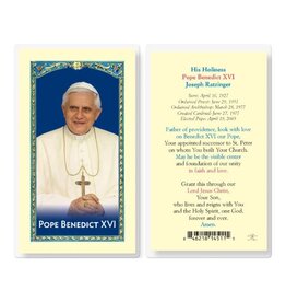 WJ Hirten Laminated Holy Card Pope Benedict XVI