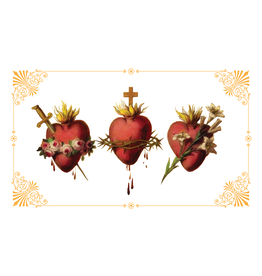 Three Holy Family Hearts Flag