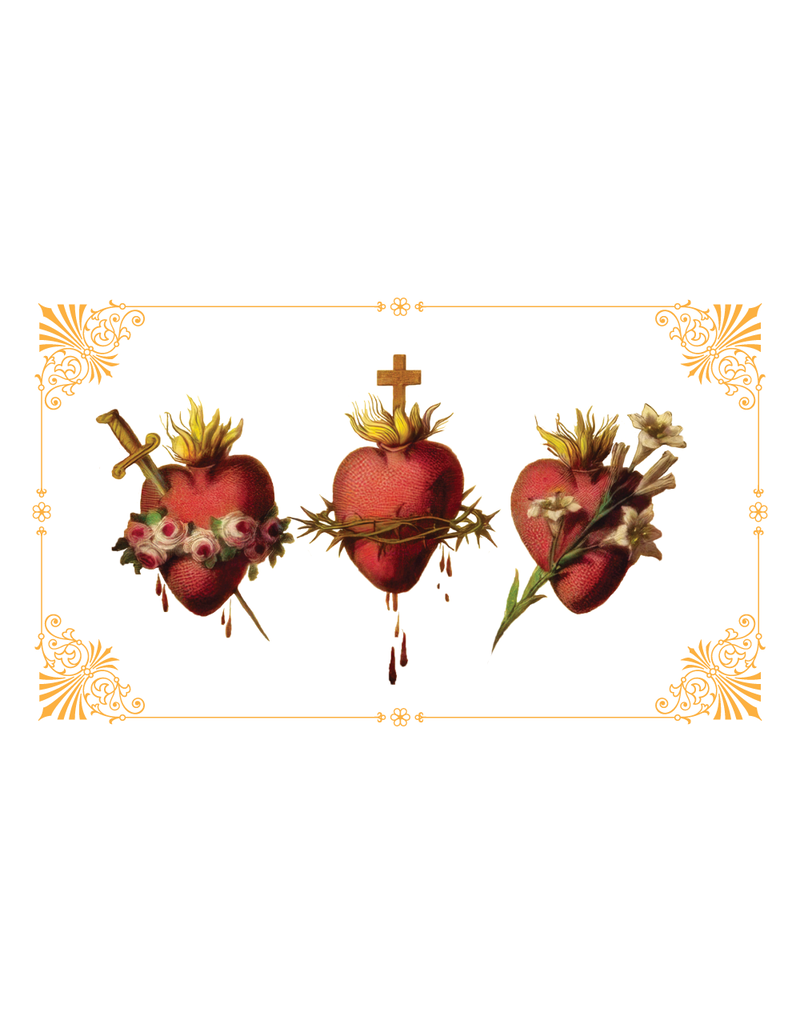 Three Holy Family Hearts Flag