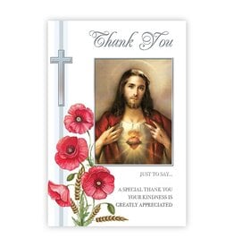 Christian Brands Sacred Heart Thank You Card