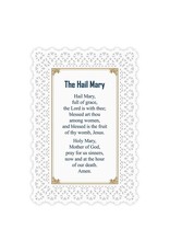 Ambrosiana Lace Holy Card - Our Lady of Grace/Hail Mary