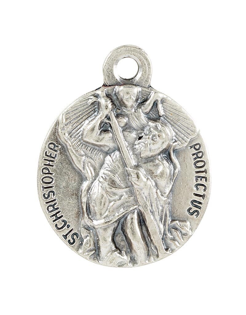 Creed St Christopher Round Medal on 20" Chain