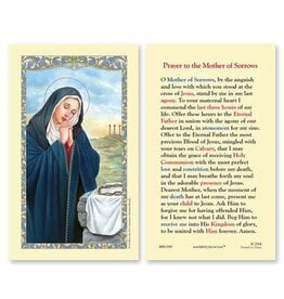 Ambrosiana Our Lady of Sorrows Laminated Holy Card