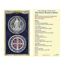 Ambrosiana St Benedict Medal Laminated Holy Card