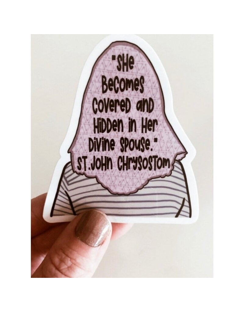 Caelesti Co. St. John Chrysostom Quote on Veiling Sticker