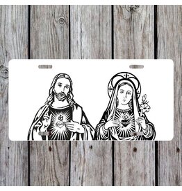 Crows Nest Atelier Sacred Heart | Immaculate Heart Vanity Auto License Plate