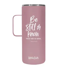 Kerusso 22 oz Stainless Steel Mug Be Still & Know | Pink