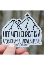 Life with Christ - Pope St. John Paul II Vinyl Sticker