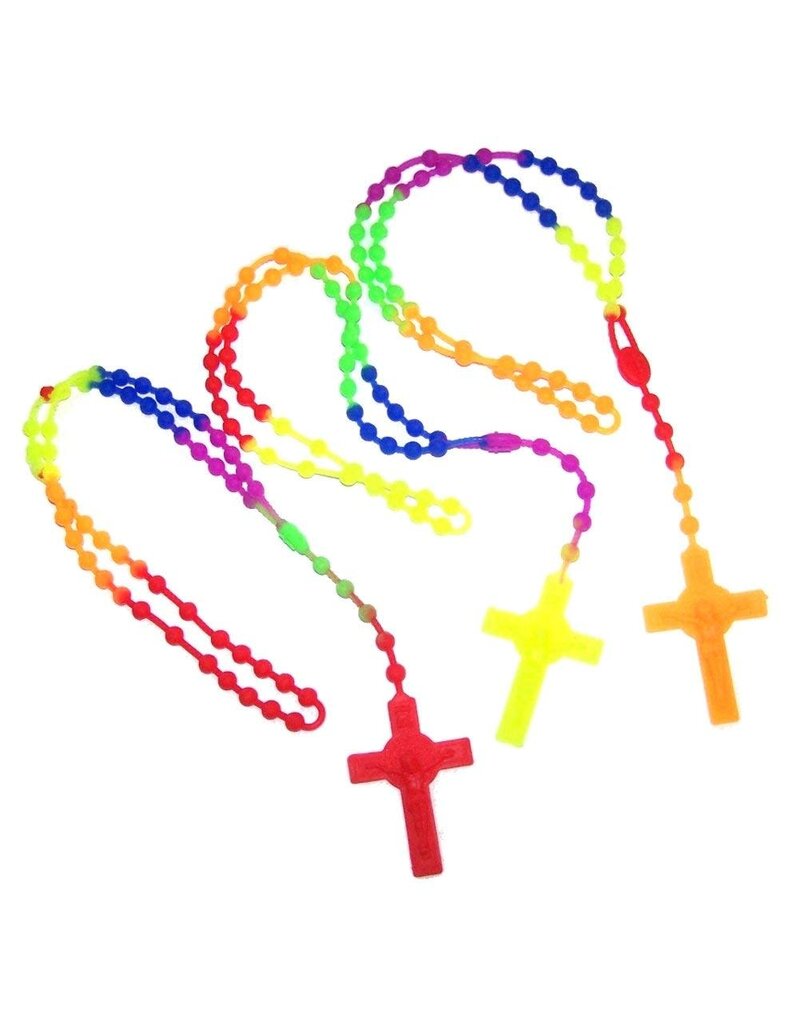 Religious Art Inc Multi-Color Rubber Rosary