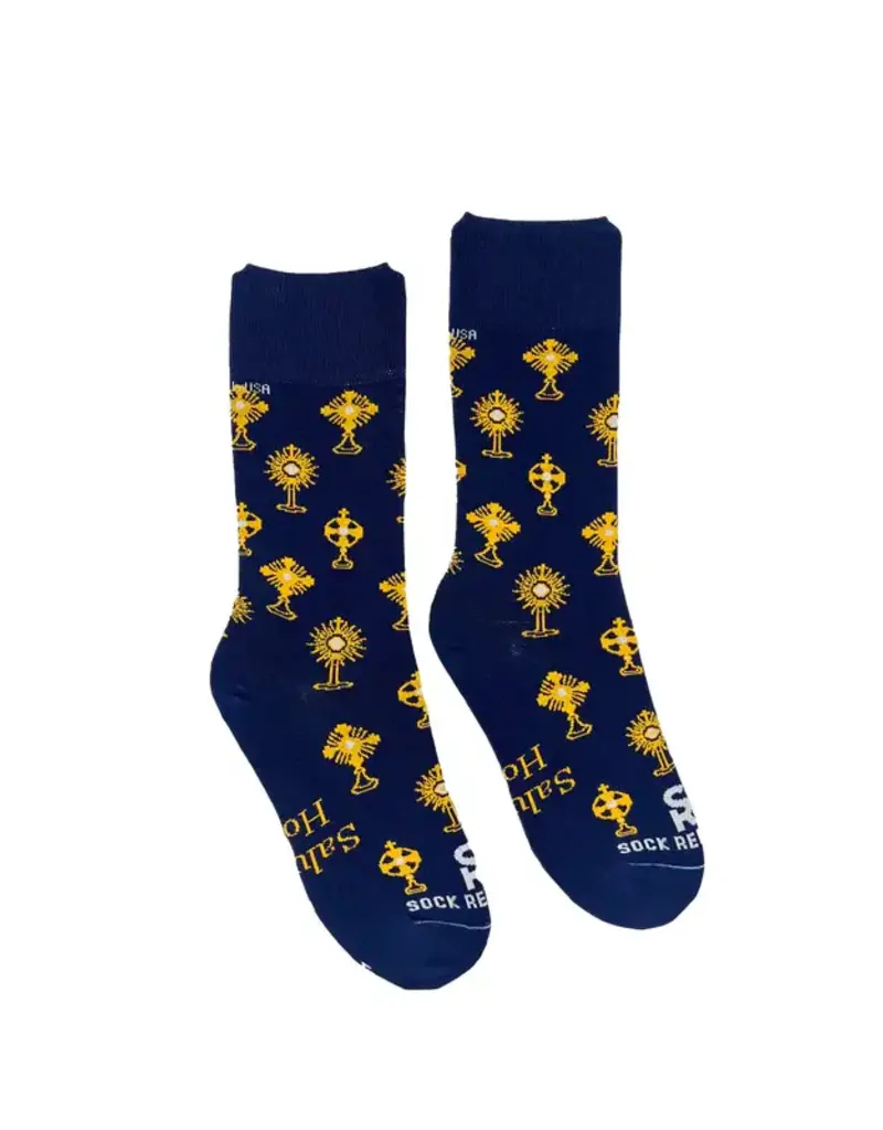 Sock Religious Sock Religious Monstrance Kids Socks Navy