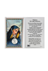 McVan Our Lady of Sorrows Pendent on 18" Chain and Holy Card