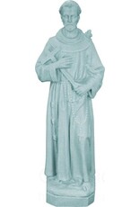 Space Age Plastics 24" Saint Francis Plastic Garden Statue - Granite Finish