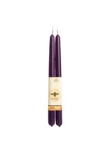 Big Dipper Wax Works 100% Pure Beeswax Tapers- Eggplant (2 Pack)