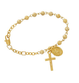 McVan 5 1/2"Gold Rosebud Guadalupe Bracelet