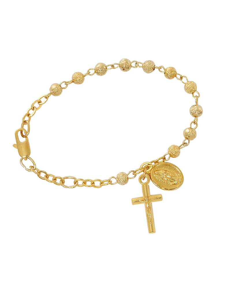 McVan 5 1/2"Gold Rosebud Guadalupe Bracelet