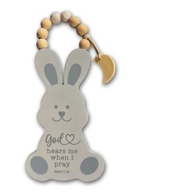 Abbey & CA Gift God Hears Me Bunny Door Hanger