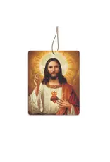 Logos Trading Post Air Freshener Sacred Heart Of Jesus And Immaculate Heart Of Mary - Lavender