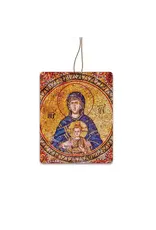 Logos Trading Post Air Freshener Mosaic Of Christ Pantocrator And The Virgin And Child - Strawberry