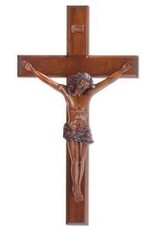 HJ Sherman 24" Mahogany Resin Crucifix