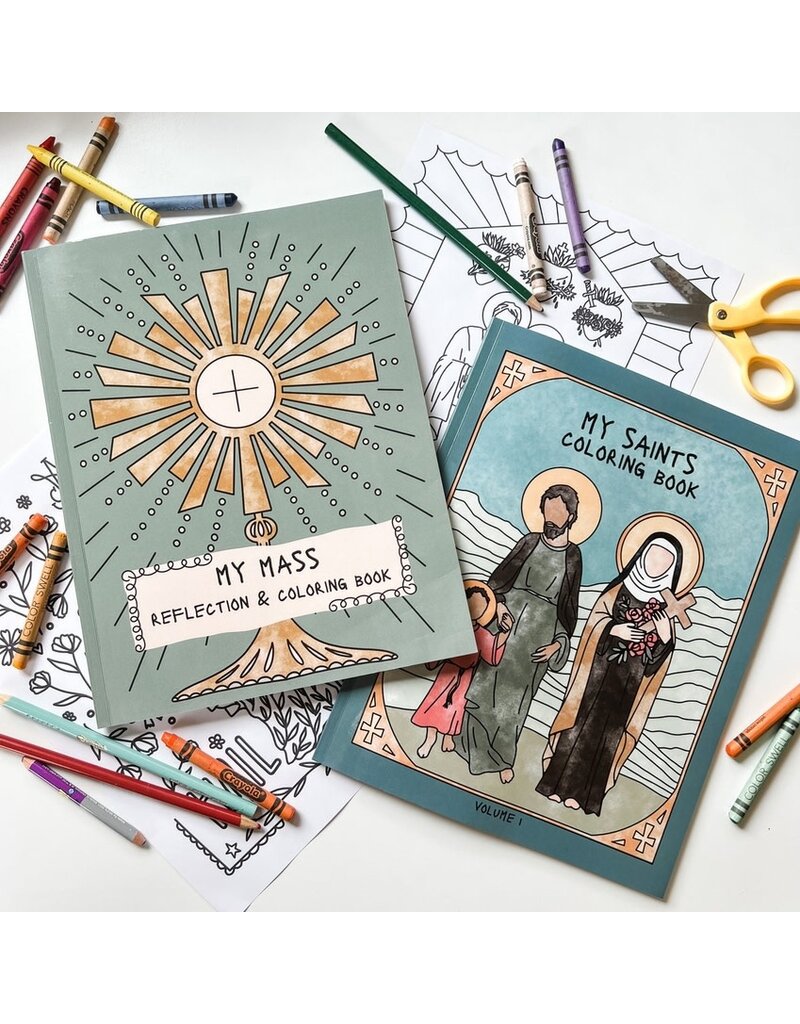 Little Rose Shop Catholic Coloring Book (Mass and Saints)