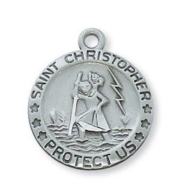 McVan Pewter St. Christopher Medal Necklace