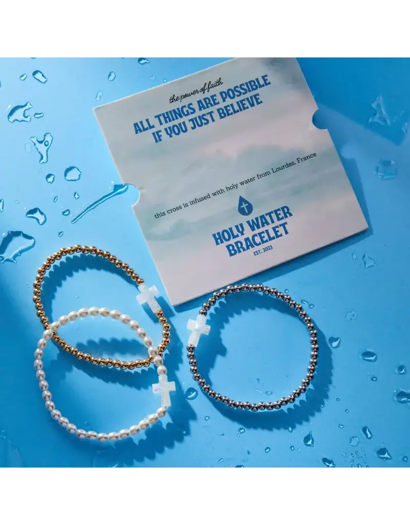 Holy Water Bracelet Holy Water Stretch Bracelet in Silver