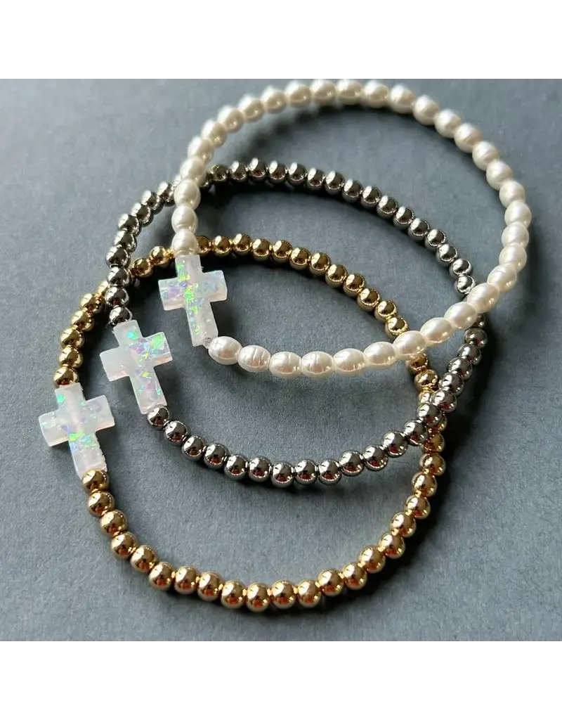 Holy Water Bracelet Holy Water Stretch Bracelet in Silver