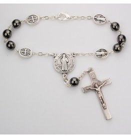 McVan Hematite St. Benedict Auto Rosary