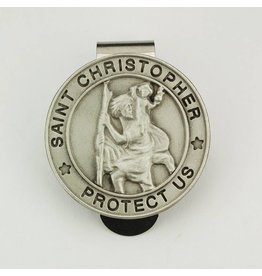 McVan Large Round St. Christopher Visor Clip