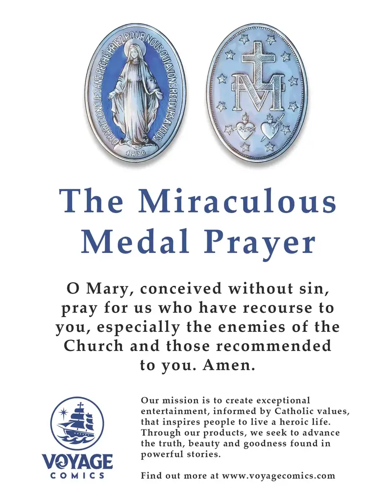 Voyage Comics Medal Knight Miraculous Medal and Card Print