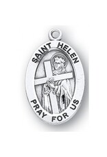 HMH Religious Sterling Silver St. Helen Medal With 18" Chain Necklace