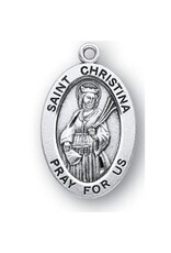 HMH Religious Sterling Silver St. Christina Medal With 18" Chain