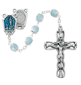 McVan 8MM Blue Glass Lourdes Rosary