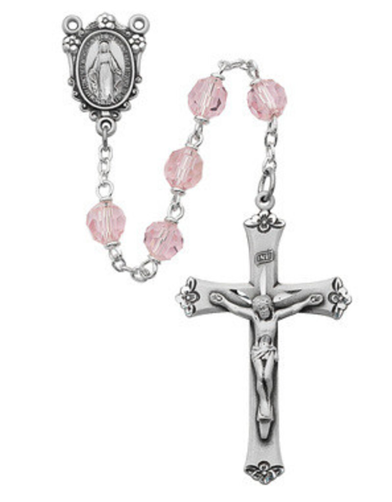 McVan 7mm Rose Tincut Crystal Rosary