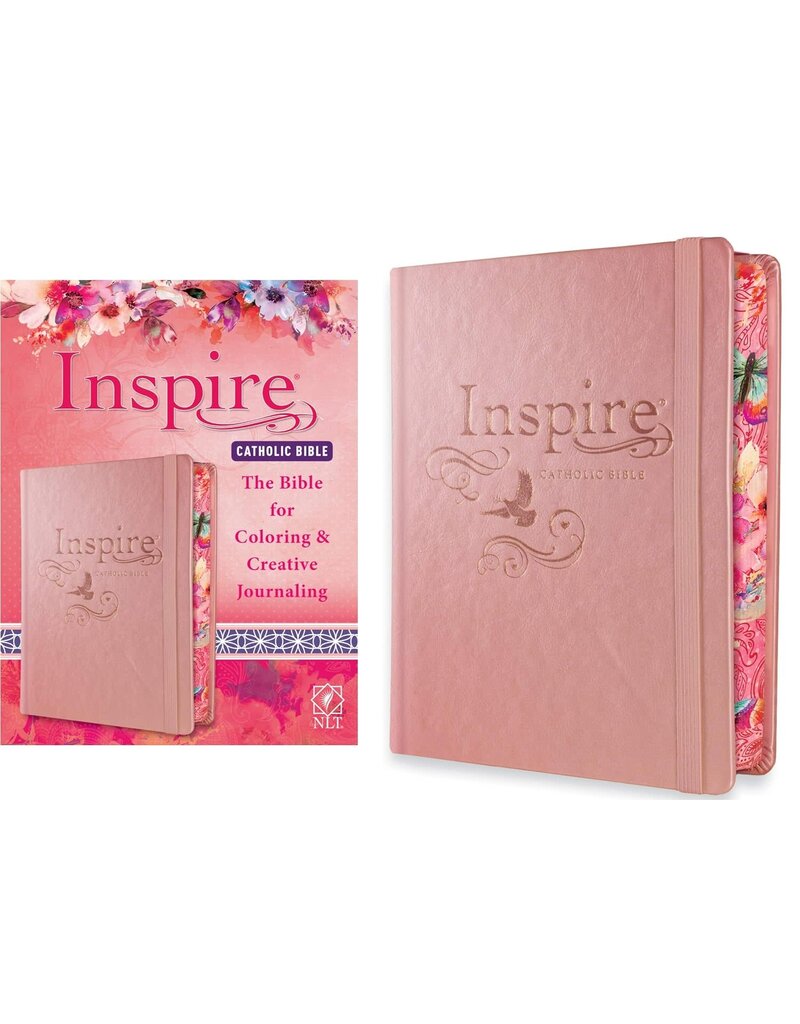 Tyndale House Publishers NLT Inspire Catholic Bible - Pink Hardcover