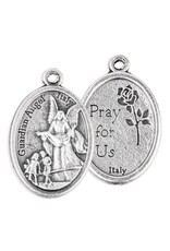 WJ Hirten 1" Guardian Angel Oxidized Medal