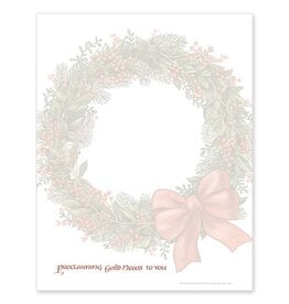 The Printery House Christmas Wreath Christmas Letter Stationery (21 Sheets)
