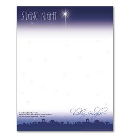 The Printery House Silent Night  Christmas Stationery (21 Sheets)